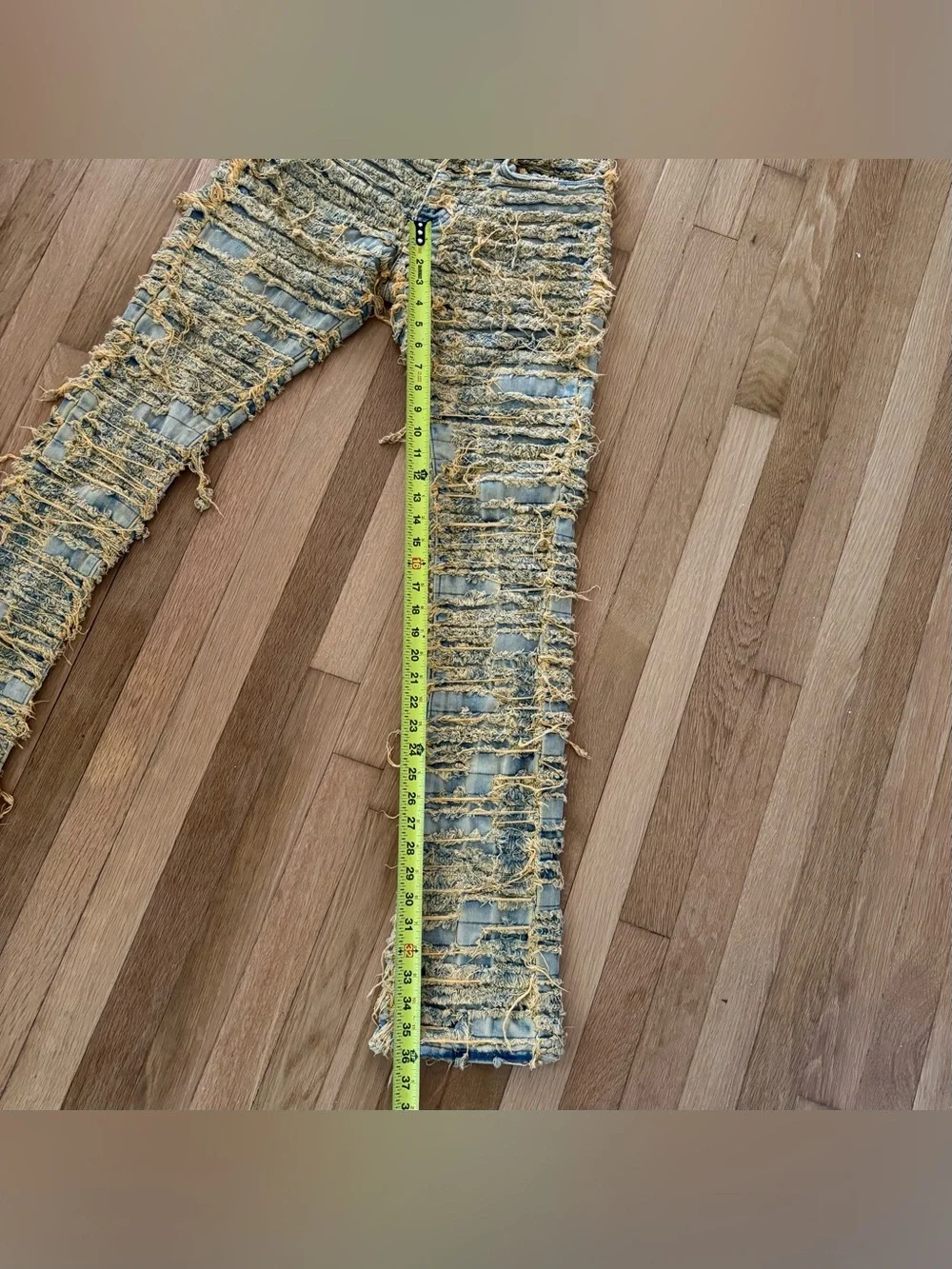 New Politics Jeans Co Deadstock Denim Distressed/Flare Sandblast With Tags $128
